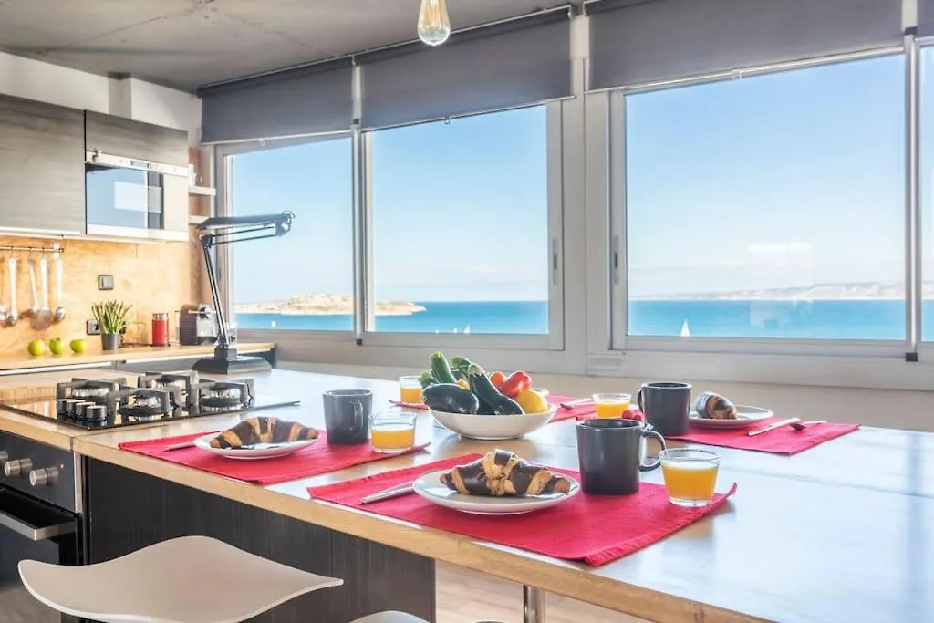 Dream Ocean View With Balcony Close To Beach Marseille